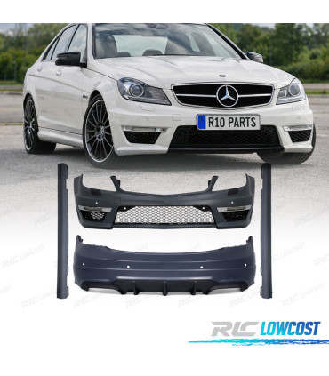 KIT CARROSSERIE MERCEDES CLASSE C W204 11-15 LOOK C63 AMG