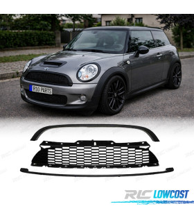 CALANDRE MINI COOPER R56 R57 R55 10-15 LOOK JCW NOIR BRILLANT
