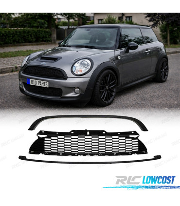 CALANDRE MINI COOPER R56 R57 R55 10-15 LOOK JCW NOIR BRILLANT