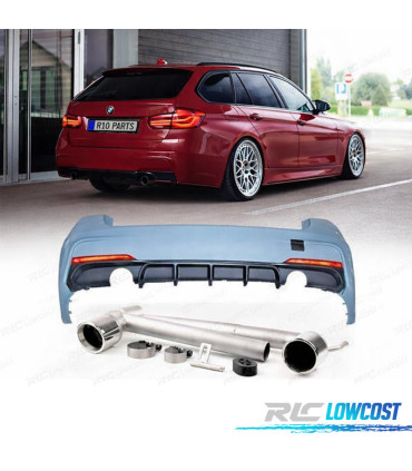 PARE-CHOCS ARRIÈRE BMW F31 TOURING LOOK M PERFORMANCE PDC + KIT ÉCHAPPEMENT
