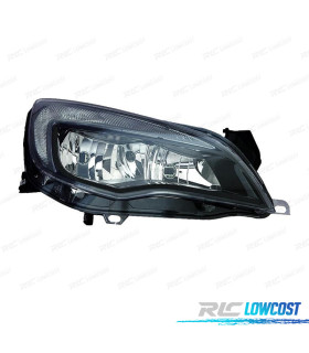 PHARE DROIT OPEL ASTRA J 5P 10-15 4P 12- AVEC FEUX DE JOUR FOND NOIR