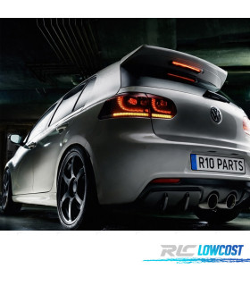 FEUX ARRIÈRE VOLKSWAGEN VW GOLF 6 LOOK R FULL LED DYNAMIQUES ROUGE