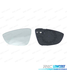 GLACE RÉTROVISEUR + BASE DROITE VOLKWAGEN VW PASSAT B7 10-14 CONVEXE