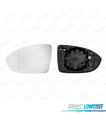 GLACE RÉTROVISEUR + BASE GAUCHE VOLKSWAGEN VW GOLF MK8 VARIANT 20- ASPHÉRIQUE