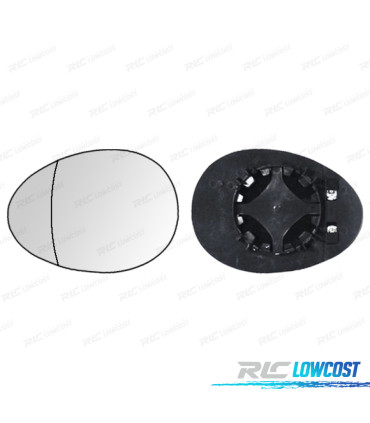 GLACE RÉTROVISEUR + BASE GAUCHE MINI R55 R56 R57 06-13 ASPHERIQUE ET THERMIQUE