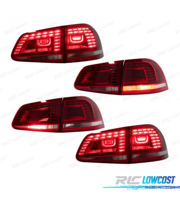 FEUX ARRIÈRE VOLKSWAGEN VW TOUAREG 11-18 LED ROUGE CHROME