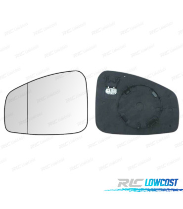 GLACE RÉTROVISEUR + BASE DROITE RENAULT MEGANE 08-15 CONVEXE