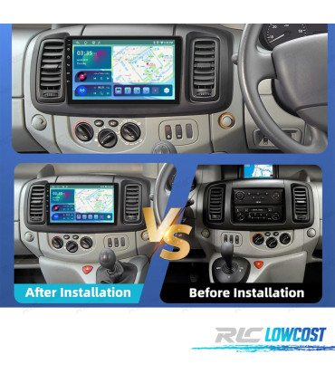 RADIO GPS ANDROID 13 RENAULT TRAFIC / OPEL VIVARO 01-10
