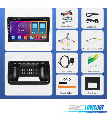 RADIO GPS ANDROID 13 OPEL CORSA C / COMBO 00-06