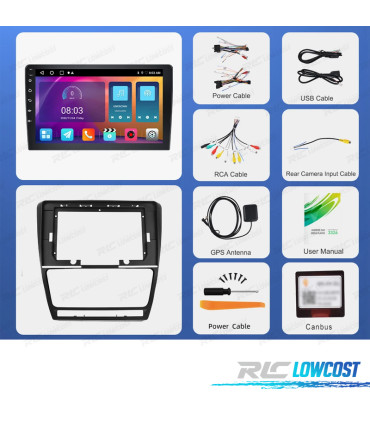 RADIO GPS ANDROID SKODA OCTAVIA 04-13