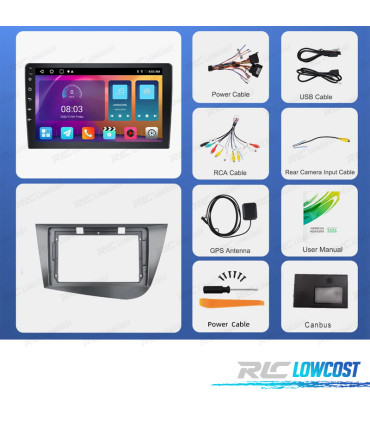 RADIO GPS ANDROID 13 SEAT LEON 05-12