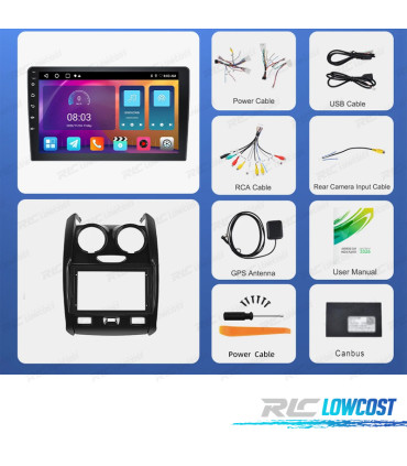 RADIO GPS ANDROID 13 DACIA DUSTER 10-17