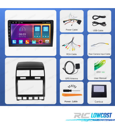 RADIO GPS ANDROID 13 VOLKSWAGEN TOUAREG 02-10