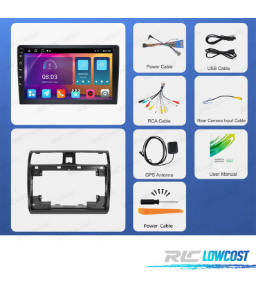 RADIO GPS ANDROID 13 SUZUKI SWIFT 05-10