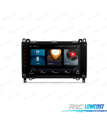 RADIO GPS ANDROID 13 MERCEDES-BENZ W639 9" QUALCOMM SNAPDRAGON 665