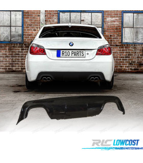 DIFFUSEUR BMW E60 E61 LOOK M DOUBLE SORTIE NOIR BRILLANT