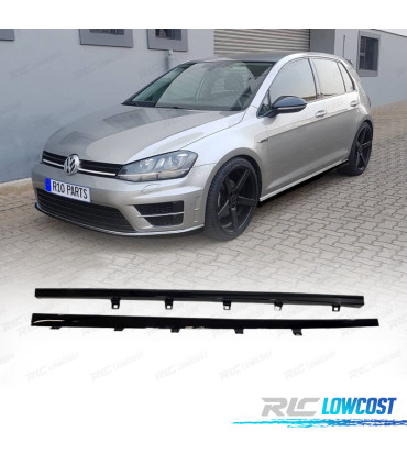 RAJOUTS DES BAS DE CAISSE VOLKSWAGEN VW GOLF 7 7.5 R-LINE 12-20 NOIR BRILLANT