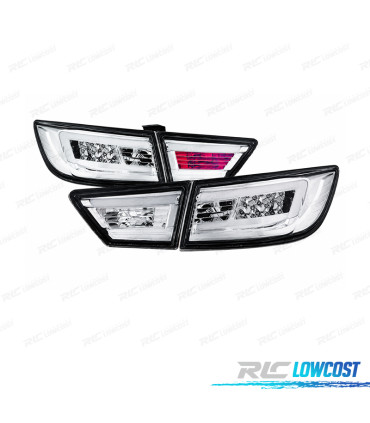 FEUX ARRIÈRE RENAULT CLIO 4 13-16 LIGHT BAR FOND CHROMÉ