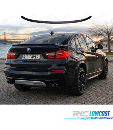 AILERON BECQUET LAME COFFRE BMW X4 F26 14-18 LOOK M NOIR BRILLANT