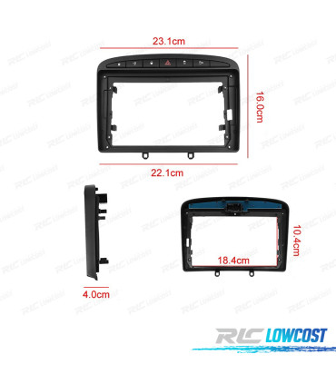 RADIO GPS 9'' ANDROID 13 PEUGEOT 308 / 408 07-15 4GB+64GB