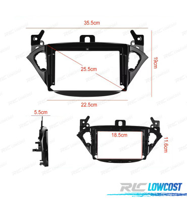 RADIO GPS 9'' ANDROID 13 OPEL CORSA 15-19 ADAM 13-16 2 DIN 4GB+64GB