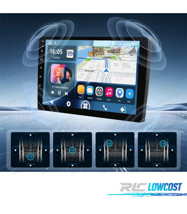 RADIO GPS 9'' ANDROID 13 PEUGEOT 206 04-08 / CITROEN C2 06-13 2 DIN 4GB+64GB