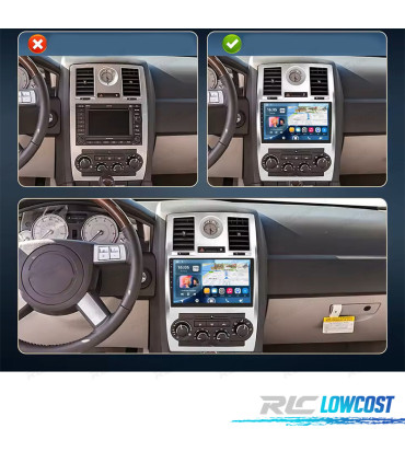RADIO GPS 9'' ANDROID 13 CHRYSLER 300C 06-10 2 DIN 4GB+64GB