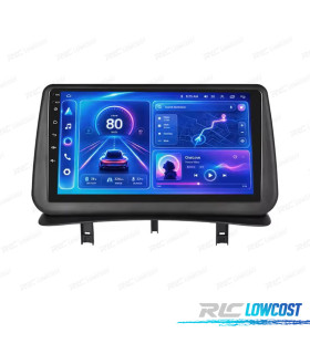 RADIO GPS 9'' ANDROID 13 RENAULT CLIO 3 05-14 2 DIN 4GB+64GB