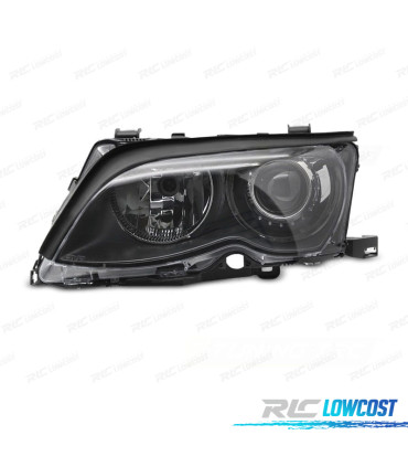 PHARE GAUCHE XENON BMW E46 4P 01-05 FOND NOIR