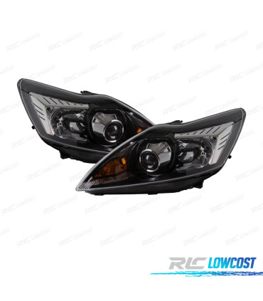 PHARES XENON POUR FORD FOCUS III 08-10 FOND NOIR