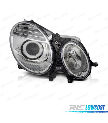 PHARES LOUPE MERCEDES CLASSE E W211 06-09 FOND CHROME