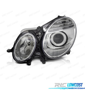 PHARE GAUCHE MERCEDES CLASSE E W211 06-09 CHROMÉ H7 + H7