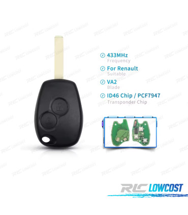 KIT CLÉS COMPLET POUR RENAULT CLIO KANGOO MASTER MODUS TWINGO