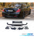 DIFFUSEUR MERCEDES CLASSE S W222 17-20 LOOK AMG S63 NOIR BRILLANT + EMBOUTS CHROMÉS