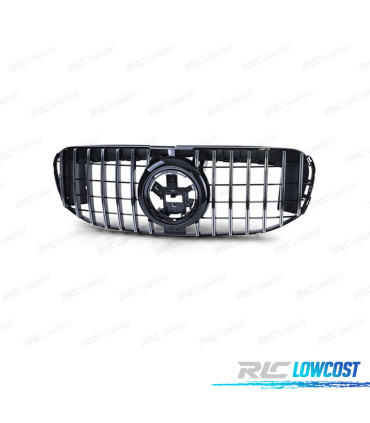 GRILLE MERCEDES GLS X167 20- LOOK GT NOIR BRILLANT CHROME