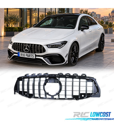GRILLE MERCEDES CLA C118 X118 19-23 LOOK GT NOIR BRILLANT CAMARA