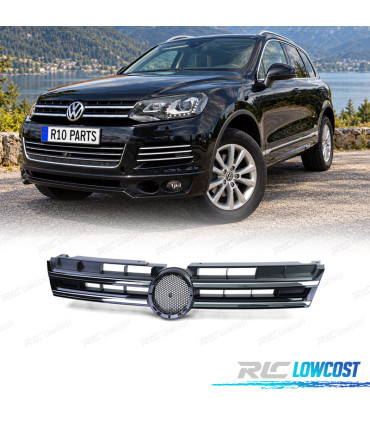 CALANDRE VOLKSWAGEN VW TOUAREG 2 10-14 NOIR CHROME