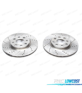 KIT DE 2 DISQUES DE FREIN PERCÉS ET RAINURÉS 256MM MODÈLE DSC006590