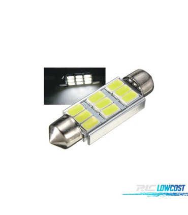 AMPOULE LED 9 SMD ENREGISTREMENT CANBUS PASSAGER 41MM