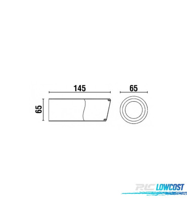 EMBOUT D'ÉCHAPPEMENT ROND INOX 65MM