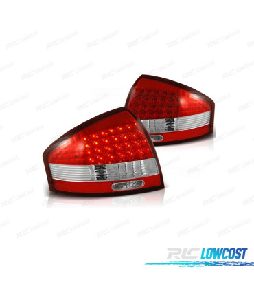 FEUX ARRIÈRE AUDI A6 4B 97-04 LED ROUGE CHROMÉ