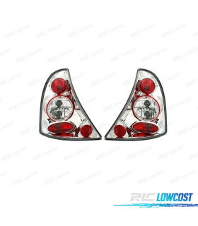 FEUX ARRIÈRE RENAULT CLIO 2 98-01 FOND CHROMÉ