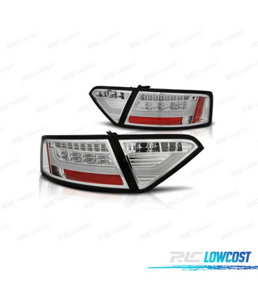FEUX ARRIÈRE AUDI A5 07-12 LIGHT BAR FOND CHROMÉ