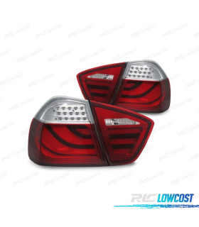 FEUX ARRIÈRE BMW E90 05-08 LED ROUGE CHROME