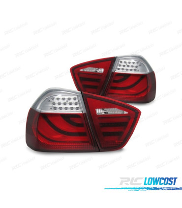 FEUX ARRIÈRE BMW E90 05-08 LED ROUGE CHROME