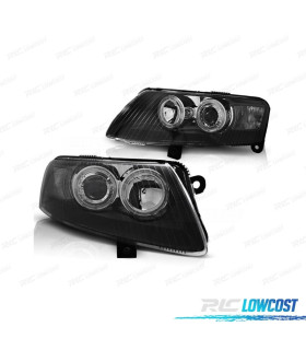 PHARES POUR AUDI A6 4F 04-08 ANGEL EYES FOND NOIR