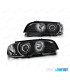 PHARES BMW E46 COUPE 99-03 ANGEL EYES CCFL + CLIGNOTANT FOND NOIR