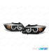 PHARES BMW E90 E91 SÉRIE 3 05-08 ANGEL EYES LED 3D FOND NOIR