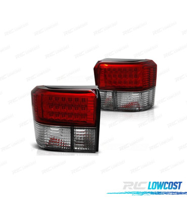 FEUX ARRIÈRE VOLKSWAGEN VW T4 TRANSPORTER Y CARAVELLE 90-03 LED ROUGE CHROMÉ