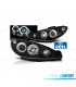 PHARES POUR PEUGEOT 206 98-08 ANGEL EYES CCFL FOND NOIR
